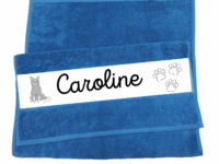 Serviette de bain bleu marine