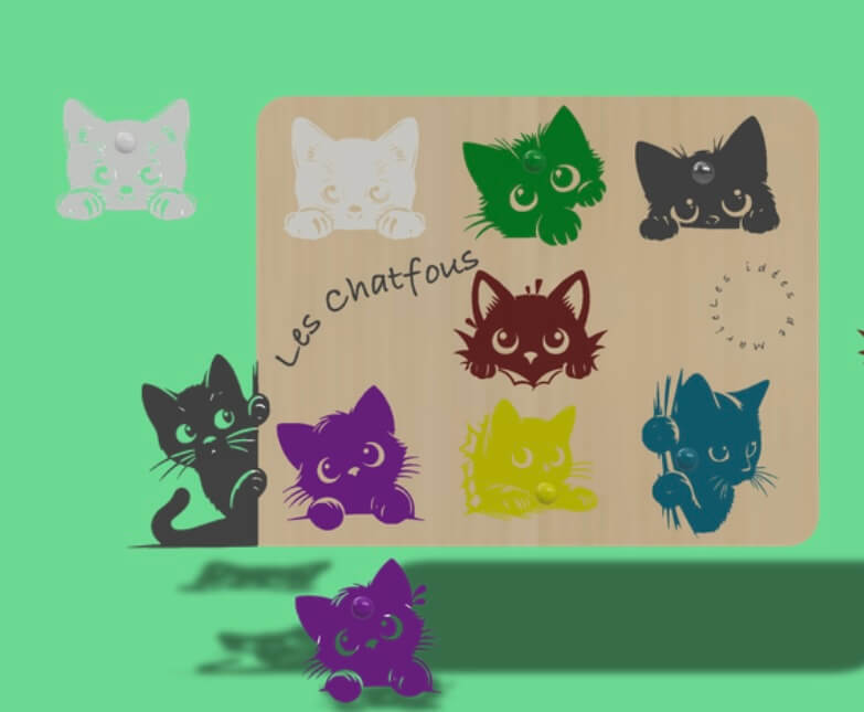 Puzzle Pour EnfantsChatfous – Image 2