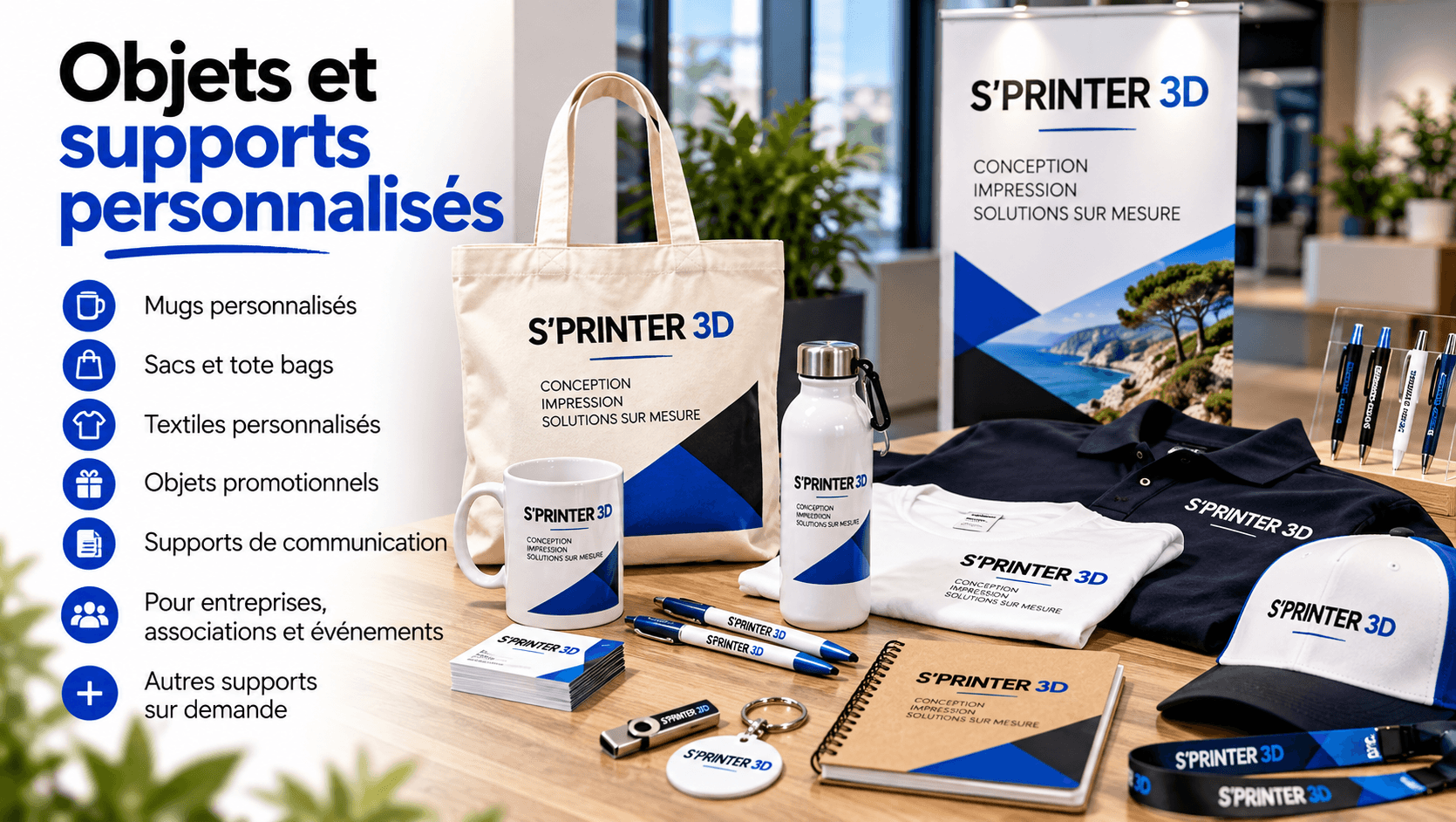 Objets et supports personnalisés
