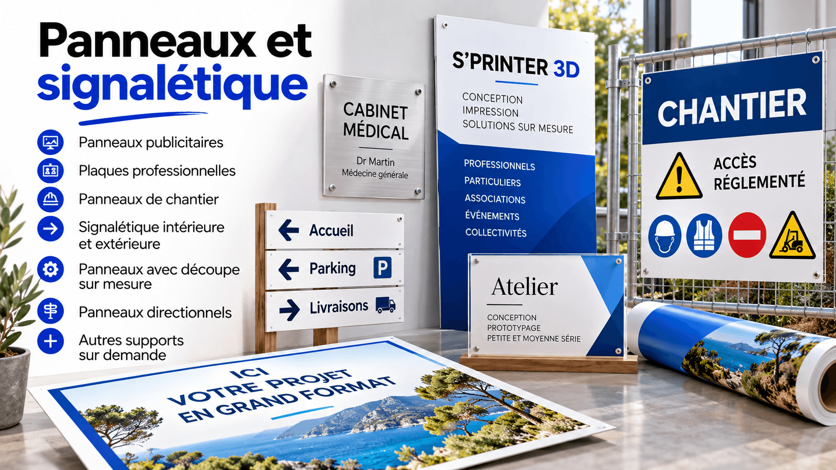 Panneaux et signalétique